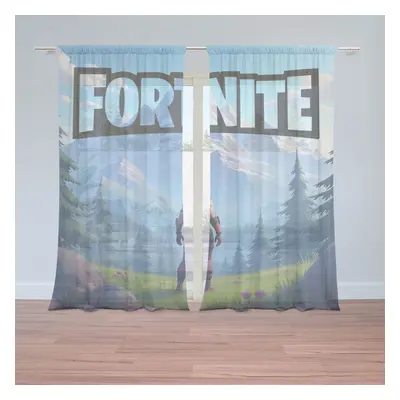 Záclony FORTNITE Horská krajina: 2ks 150x250cm