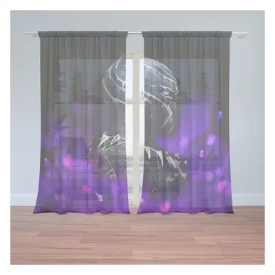 Záclony BLACK PANTHER Fialová luminescence: 2ks 150x250cm