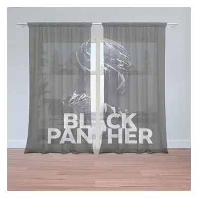 Záclony BLACK PANTHER z profilu Černý: 2ks 150x250cm