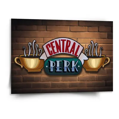 Obraz Seriál přátelé CENTRAL PERK Cihly - 150x110 cm