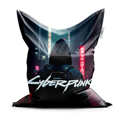 Sedací vak Cyberpunk 2077 Pohled do města - 150x100 cm