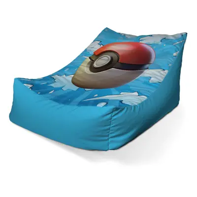 Sedací vak Lounge Pokemon ball Obloha - 80 x 95 x 50 cm