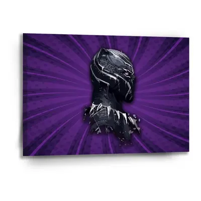 Obraz BLACK PANTHER z profilu Fialový - 90x60 cm