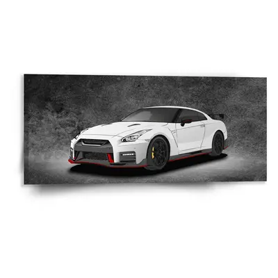 Obraz Nissan GTR 35 Šedý - 110x50 cm