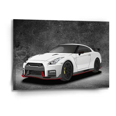 Obraz Nissan GTR 35 Šedý - 90x60 cm