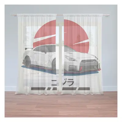 Záclony Nissan GTR 35 Japonské slunce: 2ks 150x250cm