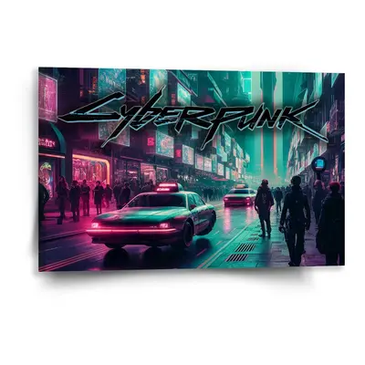 Obraz Cyberpunk 2077 Město - 60x40 cm