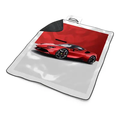 Plážová deka Ferrari na červenobílé: 200x140 cm