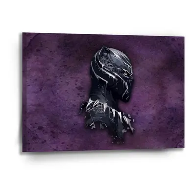 Obraz BLACK PANTHER z profilu Fialový mlhavý - 90x60 cm