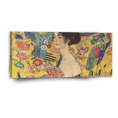 Obraz Dáma s vějířem - Gustav Klimt - 110x50 cm