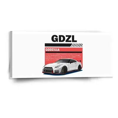 Obraz Nissan GTR 35 Godzilla - 110x50 cm