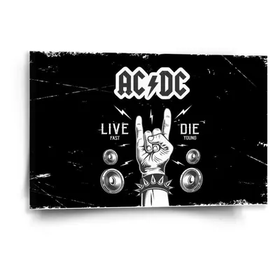 Obraz ACDC Live fast, die young - 60x40 cm