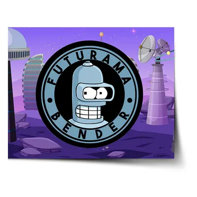 Plakát Futurama Bender Planeta s vysílači - 90x60 cm