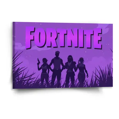 Obraz FORTNITE Fialová silueta - 120x80 cm