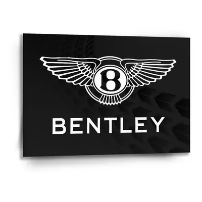 Obraz Logo Bentley Černý - 90x60 cm