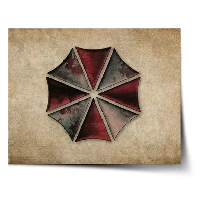 Plakát Resident Evil Umbrella Corporation Vintage - 60x40 cm