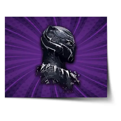 Plakát BLACK PANTHER z profilu Fialový - 90x60 cm