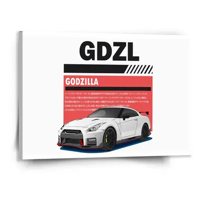 Obraz Nissan GTR 35 Godzilla - 150x110 cm