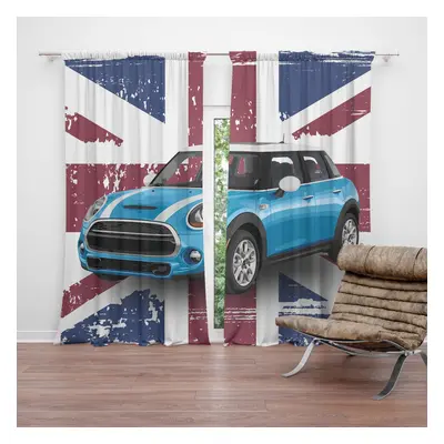 Závěs Mini sedan Britská vlajka: 2ks 140x250cm