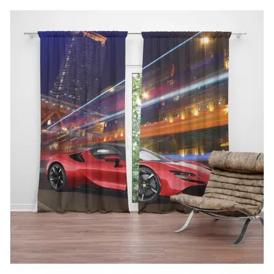 Závěs Ferrari na ulici: 2ks 140x250cm