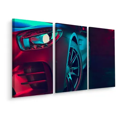 MyBestHome BOX Vícedílné plátno Přední Část 3D Sportovního Vozu Varianta: 40x60