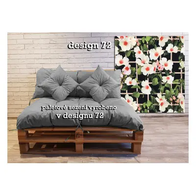 Polstr LUCA vzorovaný SET - DESIGN 72 - sedák 120x80 cm, opěrka 120x40 cm, 2x polštáře 30x30 cm,