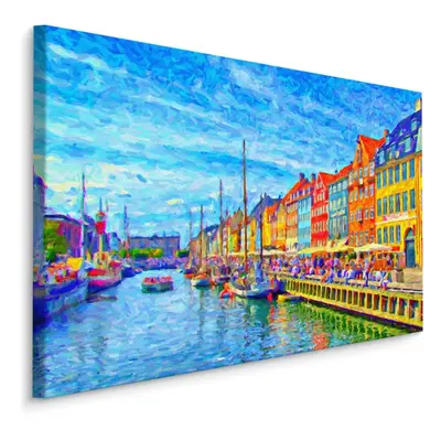 MyBestHome BOX Plátno Kanál Nyhavn V Centru Kodaně Varianta: 90x60