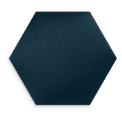 Čalouněný nástěnný panel HEXAGON 30x26 cm tmavě modrá MyBestHome