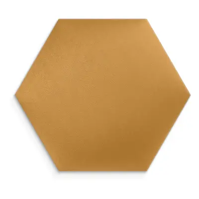 Čalouněný nástěnný panel HEXAGON 30x26 cm mustard/hořčicová MyBestHome