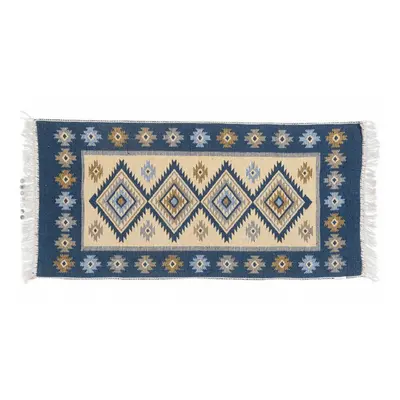 Kusový oboustranný vzorovaný koberec KILIM - ROMBY světle modrá 120x180 cm Multidecor