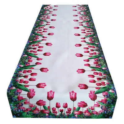 Vzorovaný ubrus - běhoun na stůl TULIPÁNY III. 40x180 cm Mybesthome