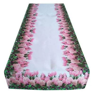 Vzorovaný ubrus - běhoun na stůl TULIPÁNY II. 40x180 cm Mybesthome