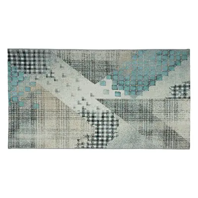 Venkovní vzorovaný koberec PATCHWORK šedá 80x150 cm Multidecor