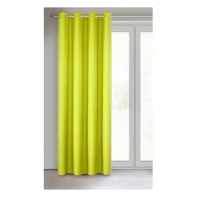 Dekorační jednobarevný závěs s kroužky EASY TOP limonka 1x140x250 cm (cena za 1 kus) MyBestHome