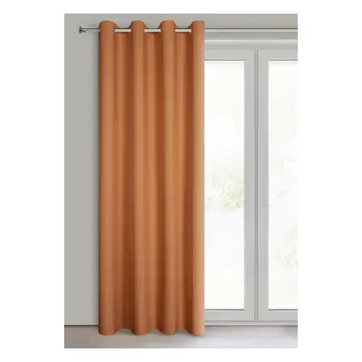 Dekorační jednobarevný závěs s kroužky EASY TOP cihlová 1x140x250 cm (cena za 1 kus) MyBestHome