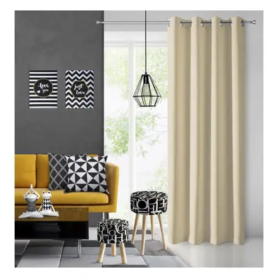 Dekorační závěs s kroužky EASY TOP I. béžová 1x140x250 cm (cena za 1 kus) MyBestHome