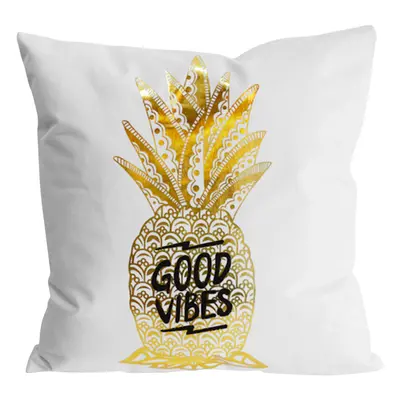 Polštář GOLD SHINE vzor ananas 45x45 cm Varianta: Povlak na polštář, 45x45 cm