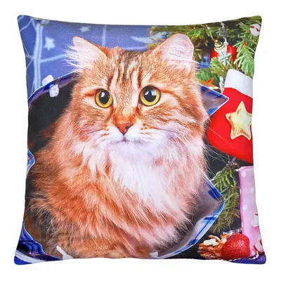 Vánoční polštář XMAS CAT III. 40x40 cm Mybesthome Varianta: Povlak na polštář, 40x40 cm