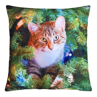 Vánoční polštář XMAS CAT II. 40x40 cm Mybesthome Varianta: Povlak na polštář s antialergickou pr