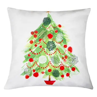 Vánoční polštář VELVET HOLLY 40x40 cm mikrovlákno motiv B Varianta: Povlak na polštář s antialer