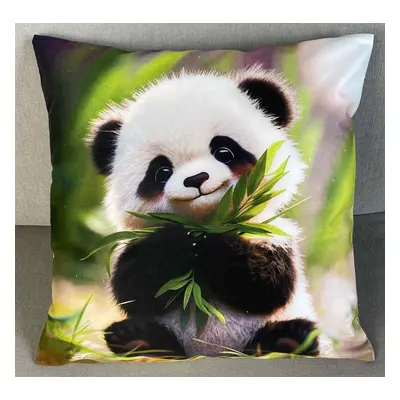 Dekorační polštář s motivem - PANDA 40x40 cm Mybesthome Varianta: Povlak na polštář s antialer