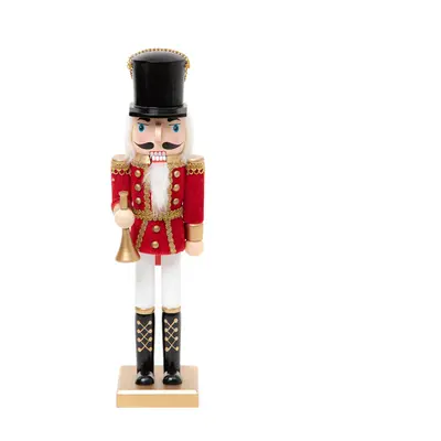 Vánoční figurka | NUTCRACKER | louskáček s trubkou | 38 cm | 836119