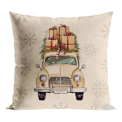 Vánoční polštář CHRISTMAS CAR 40x40 cm Mybesthome Varianta: Povlak na polštář s antialergickou 