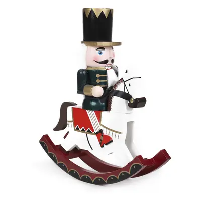 Vánoční figurka Figurka | NUTCRACKER | houpací louskáček tmavě zelený | 28 cm | 878270