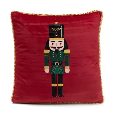 Vánoční OBOUSTRANNÝ polštář | NUTCRACKER | sametový s louskáčkem | 45x45 cm | XM22 827841 Varian