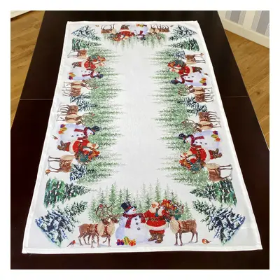 Vánoční ubrus - běhoun na stůl SNOWMANS FRIENDS 50x100 cm Mybesthome