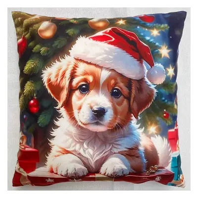 Vánoční polštář XMAS DOG 40x40 cm Mybesthome Varianta: Povlak na polštář, 40x40 cm