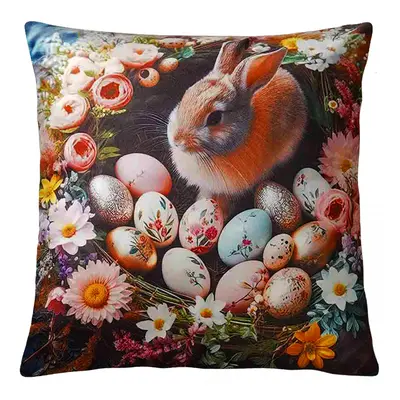 Velikonoční polštář HELLO BUNNY I. 40x40 cm Mybesthome Varianta: Povlak na polštář s výplní, 40