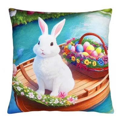 Velikonoční polštář EASTER BUNNY II. 40x40 cm Mybesthome Varianta: Povlak na polštář s prošívan