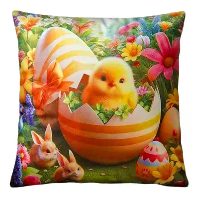 Velikonoční polštář HELLO EASTER V. 40x40 cm Mybesthome Varianta: Povlak na polštář s prošívano